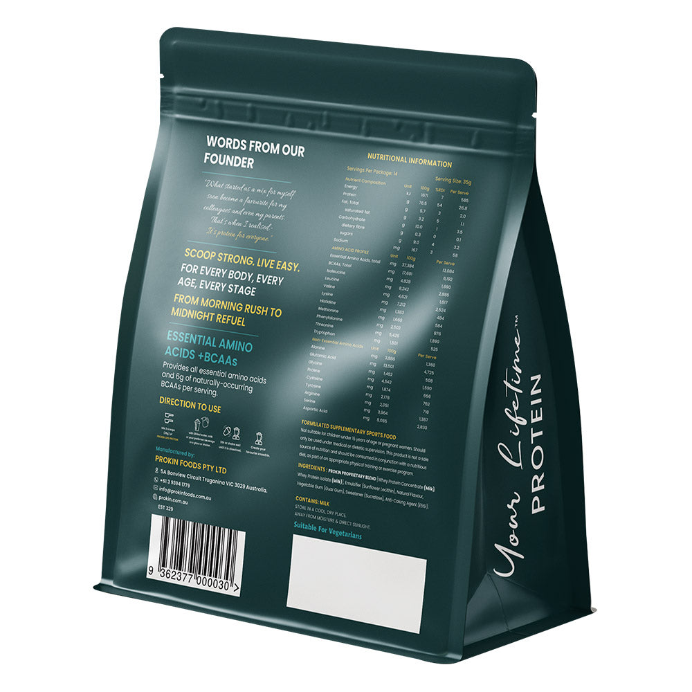 Banana flavoured whey protein supplement for gym performance and recovery
